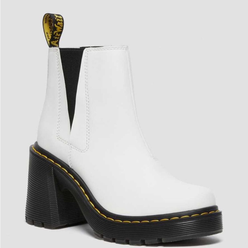 Dr. Martens White Leather Boots